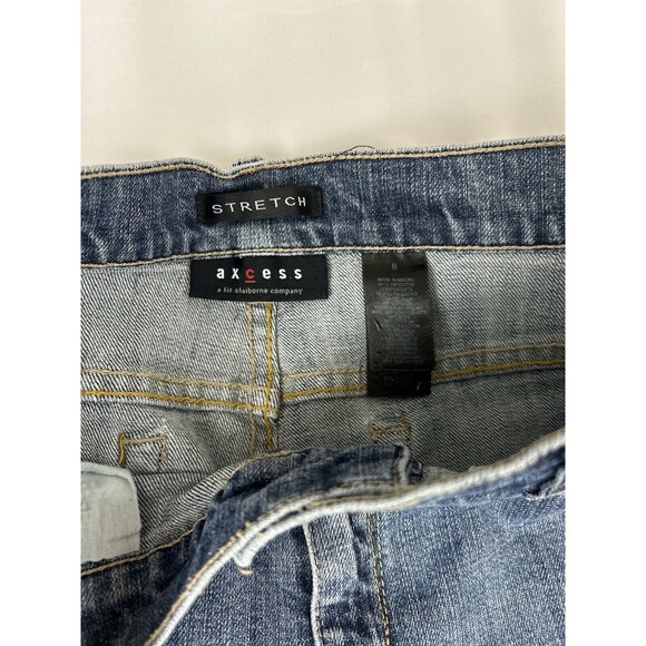 Liz Claiborne Axcess Jeans Womens 8 Blue Denim Modern Fit Mid - Picture 7 of 7